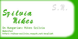 szilvia mikes business card